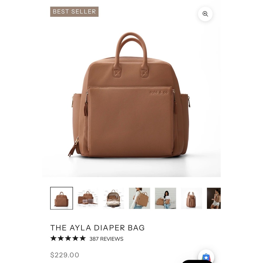 Ayla Diaper Bag - Tan